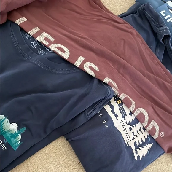 Life is Good LS Graphic T-Shirts Set of 6 - Picture 3 of 6
